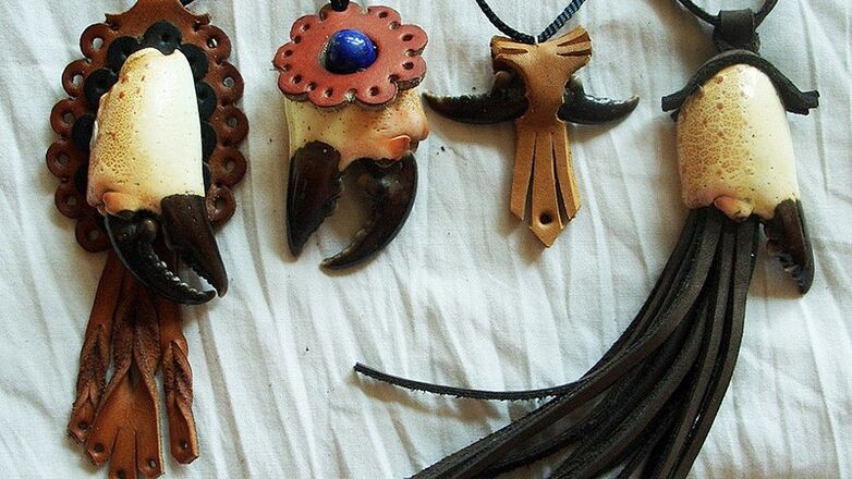 Natural leather amulets for risky people