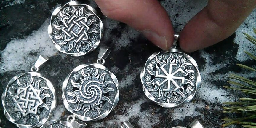 Slavic amulets made of silver, attracting wealth