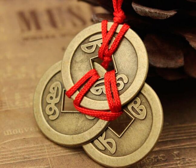 Chinese coins as an amulet for luck